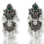 Chitai green stone earrings