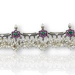 Silver harmony kemp stone with pearl choker