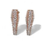 Rose gold pleated abstract pattern