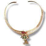 GOLD PLATED HASLI WITH PEARL WORK