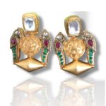TRIBE WORK DESIGN GOLD PLEATED EARRING