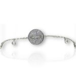 SILVER COIN WITH DIAMOND