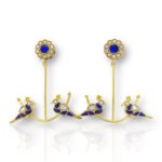 Gold tone birds earrings