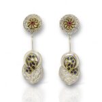 Fusion blue stone earrings