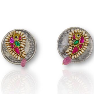 Heritage coin kundan tops