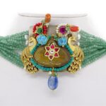 Eye and green stone mala choker  $ 16500--JPG