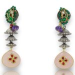 Gleam pink stone earrings