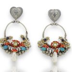 Fusion multi colour bali earrings