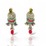 Peacock kundan earrings