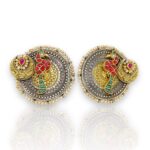 Round kundan earrings