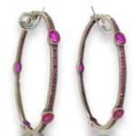 Elegance red and blue stone bangles