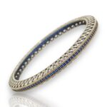 elegance  blue stone bangles  set of two bangles